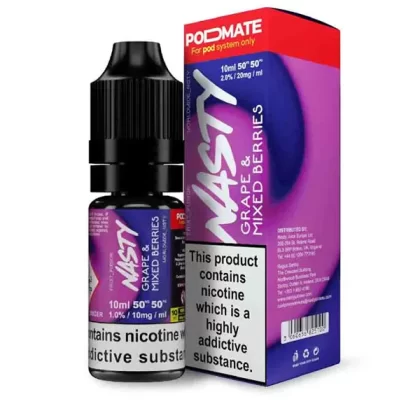 Nasty Pod Mate Salt Grape Mixed Berries Nic Salt E-Liquid - 10mg