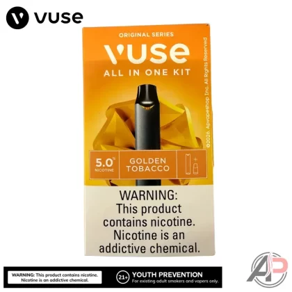 Vuse Alto Golden Tobacco 1 Pod Starter Kit - Vuse Alto Golden Tobacco 5.0%/50mg Starter Kit 1 Pod (482093)