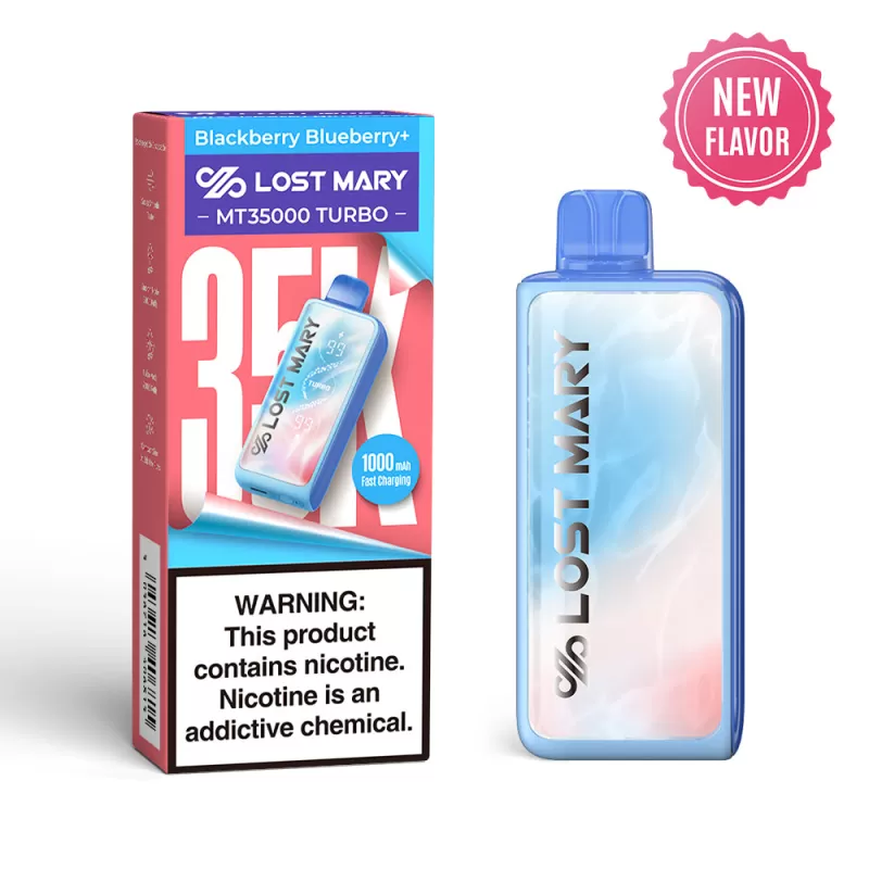 Lost Mary MT35K MT35000 Turbo Disposable Device - 35,000 Puffs - Blue Razz Ice (Soccer Edition) - Image 3