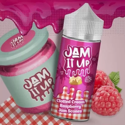 Clotted Cream Raspberry Jam Scones by Jam It Up – 100ml 0mg