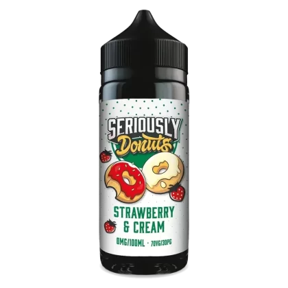 Seriously Donuts by Doozy Strawberry & Cream 100ml Shortfill E-Liquid - Ecigpremium