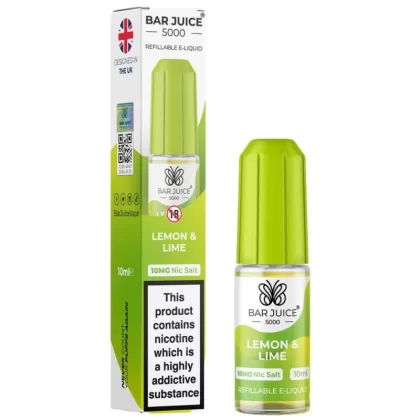 Lemon & Lime Nic Salt E-Liquid by Bar Juice 5000 (10ml) - 20mg