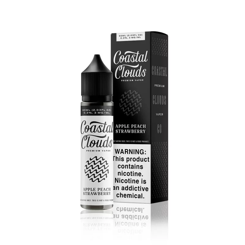 Coastal Clouds E-Liquid – Apple Peach Strawberry – Sweets