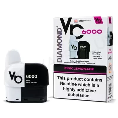 Pink Lemonade Vapes Bars Diamond 6000 Refill Pack
