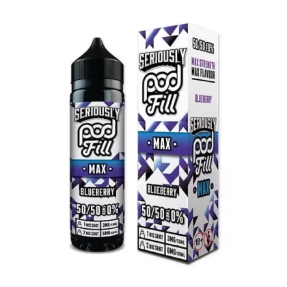 SERIOUSLY POD FILL MAX 50/50 BLUEBERRY 40ML SHORTFILL E-LIQUID