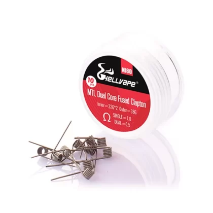 Hellvape Ni80 MTL Dual Core Fused Clapton Prebuilt Wire 32Ga*2+38Ga