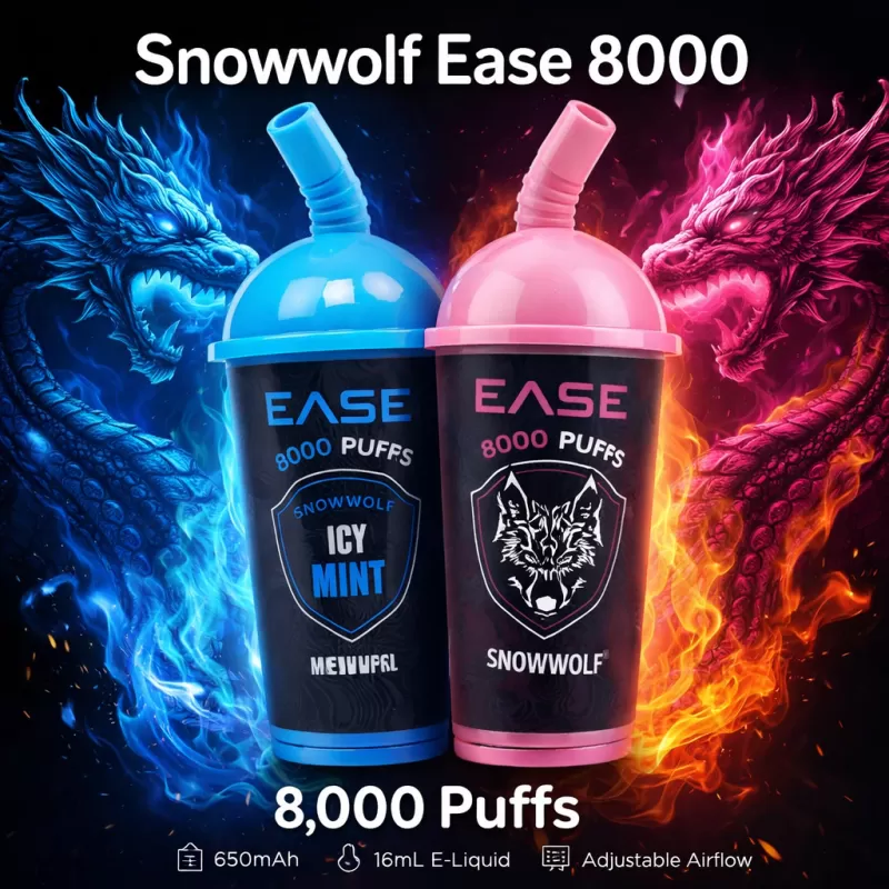 Snowwolf Ease 8000 - Pear Cotton Candy / 5% - Vapeciga - Image 2