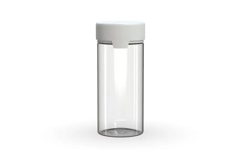 CHUBBY GORILLA | Child Resistant Clear Plastic Aviator Container w/ White Cap | 240mL – 8oz – 200 Count