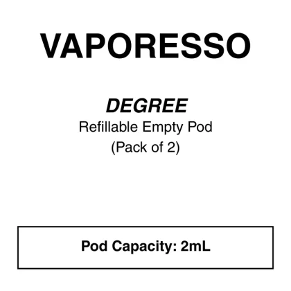 VAPORESSO DEGREE REPLACEMENT PODS - 0.60 ohm Mesh Pod, 1.30 ohm cCell Pod