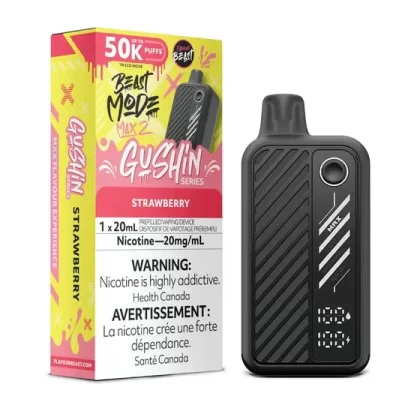 Flavour Beast Mode Max 2 – Gushin Strawberry – 50,000 Puffs