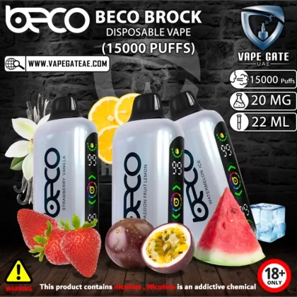 BECO BROCK DISPOSABLE VAPE (15000 PUFFS) - 20 mg / El Patron
