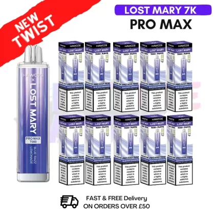Blue Razz Lemonade Lost Mary Pro Max 7K Box Of 10