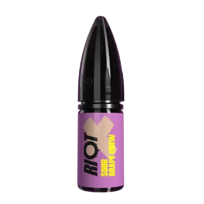 Riot X Nic Salt E-Liquid Sour Grape Chew - Nicotine Strength#20mg>10mg>5mg (91ACC6) (91ACC6)