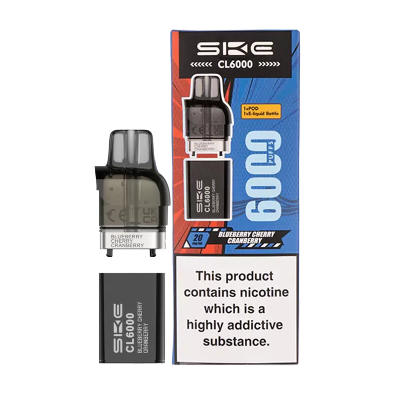 Blueberry Cherry Cranberry SKE Crystal CL6000 Pods - Ecigwizard