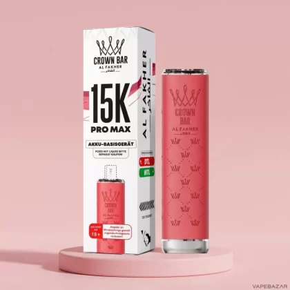 Al Fakher Crown Bar 15K Pro Max Basisgerät – Pink - Vape Store
