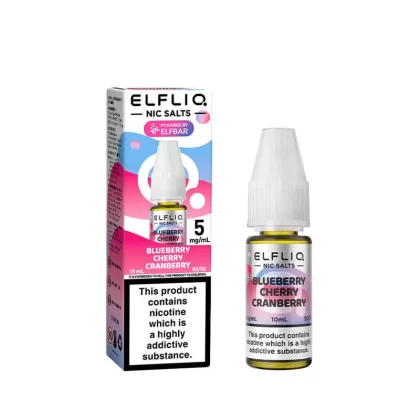 Elf Bar ElfLiq Blueberry Cherry Cranberry Nic Salt E-Liquid - 20mg