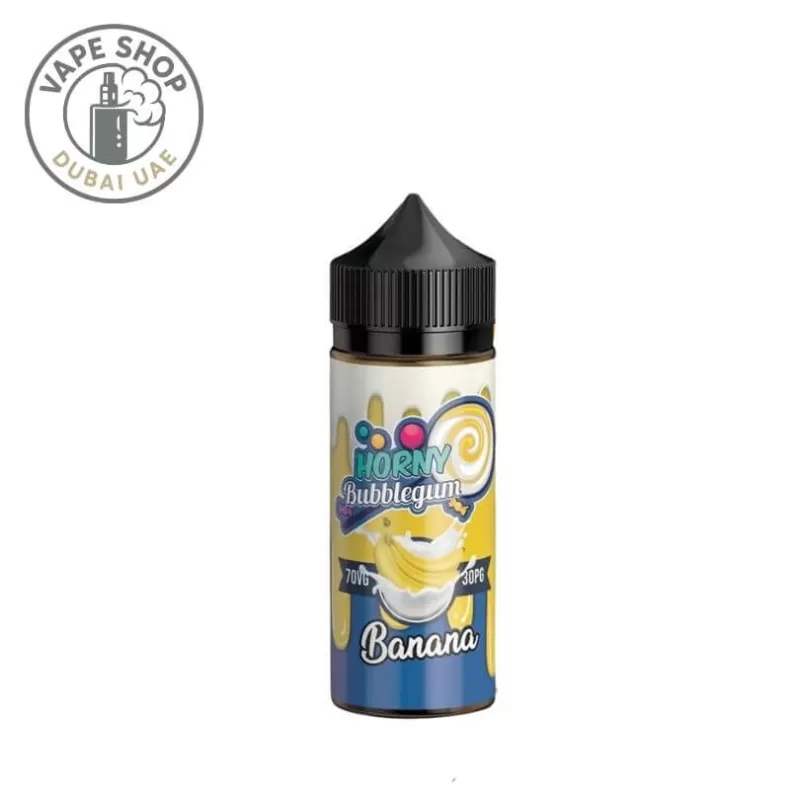 HORNY FLAVA 120ml E-Liquid 3mg Vape Juice in Dubai, UAE - Banana Bubblegum, Banana Split – Milkshake Series (6803BC) - Image 2