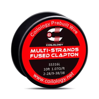 Coilology Multi-Strand Fused Clapton Wire - Resistance#[SS316L] 1.07Ω/ ft>[Ni80] 1.73Ω/ ft
