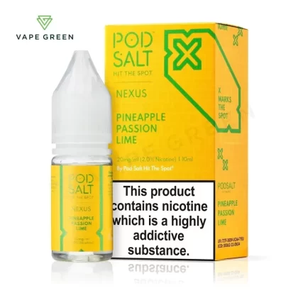 Pineapple Passion Lime Nic Salt E-Liquid by Nexus Pod Salt
