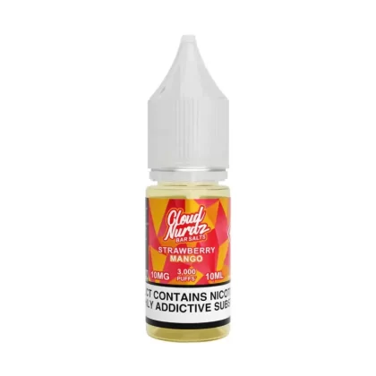 Cloud Nurdz Strawberry Mango Nic Salt Vape Juice - 10 Pack - Strength 10mg