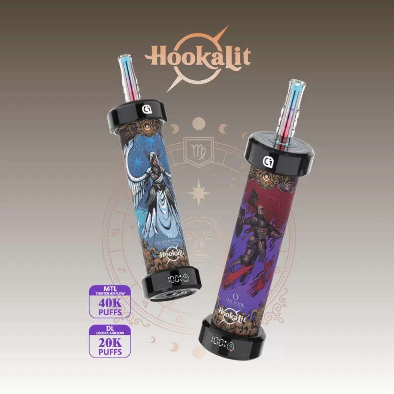OLIT Hookalit 40K Disposable E-Hookah Device - 40,000 Puffs - Grape Ice (The Fool)