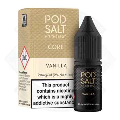 Pod Salt Vanilla 10ml E-Liquid - Strength#5mg>11mg>20mg