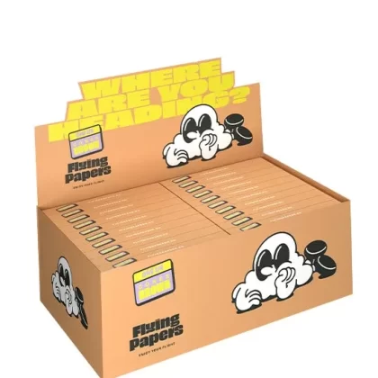 FLYING PAPERS | ‘Retail Display’ Pre-Rolled Cones | 84mm – Organic Brown Paper – 40 Count