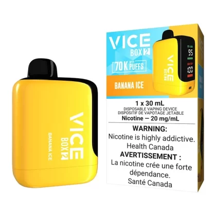 Vice Box 2 Disposable Vape Device – Banana Ice - Nicotine Strength#20mg/ml