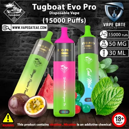Tugboat Evo Pro Disposable Vape Device (15000 Puffs) - Cool Mint / 50 mg