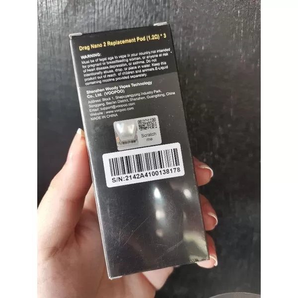Voopoo Drag Nano 2 Replacement Pod Cartridge 2ml - 3pcs/pack / 0.8ohm - Image 2