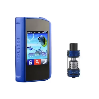 Teslacigs Touch 150W TC Mod With SMOK TFV8 SUB Ohm Tank Atomizer - Blue / Blue