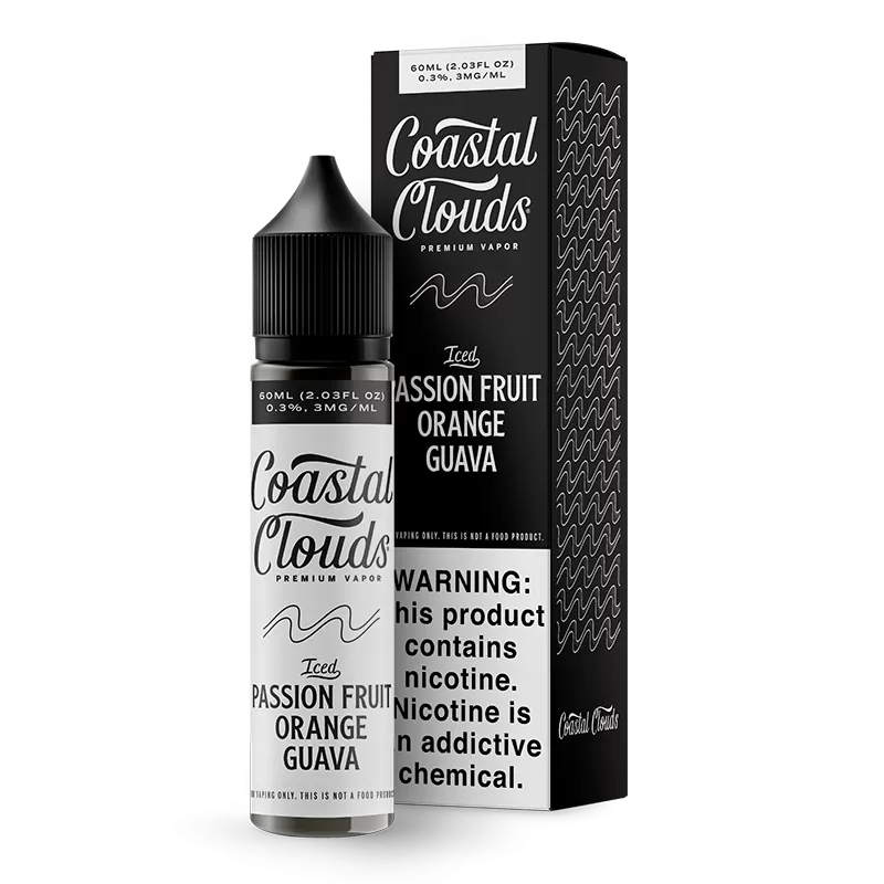 Coastal Clouds - Iced Passion Fruit Orange Guava - 60ML E-Liquid - 0MG