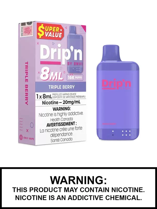 Triple Berry Drip’n 8mL Disposable Vape