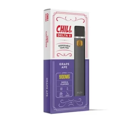 Grape Ape Delta 8 THC Vape Pen – Disposable Chill Plus 900mg (1ml)