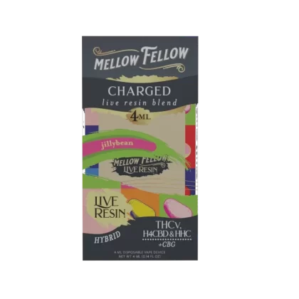 Mellow Fellow Charged Blend 4ml Live Resin Disposable Vape Jilly Bean - Ecigdepot