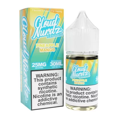 Cloud Nurdz Salts Iced Pineapple Mango Synthetic Nicotine 30ml E-Juice - Ecigmafia