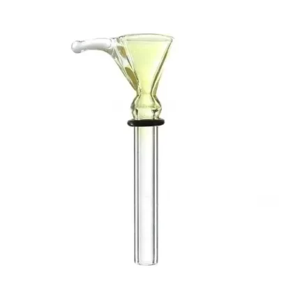 Wrap & Rake | Slider Fumed Funnel Bowl | 6″ – 9mm – Yellow - Vape Store