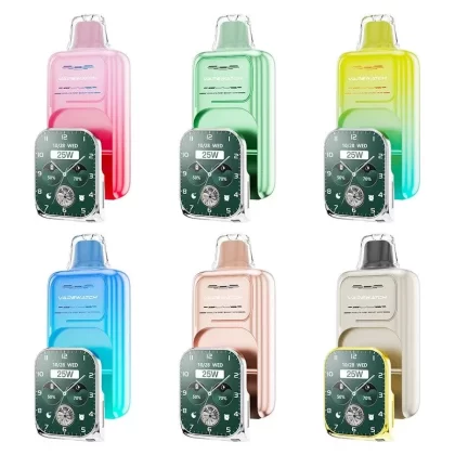 JNR VapeWatch Removable Screen 30K Vape 5% - Flavor#Strawberry Ice>Watermelon Ice>Miami Mint>Strawberry Banana>Triple Berry>Sour Apple Ice>Blueberry Watermelon>Georgia Peach>Orange Mango>Blu (C0FD44)