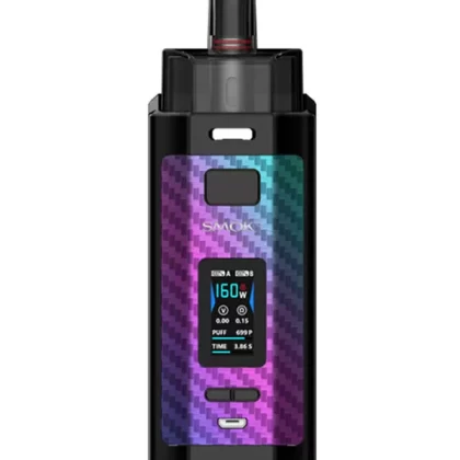 Smok RPM160 160W Pod Kit - Silver Carbon Fiber / No