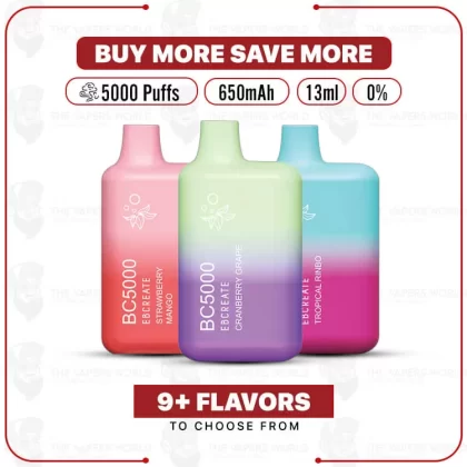 BC5000 Disposable Vape 0-Nic - Thevapersworld