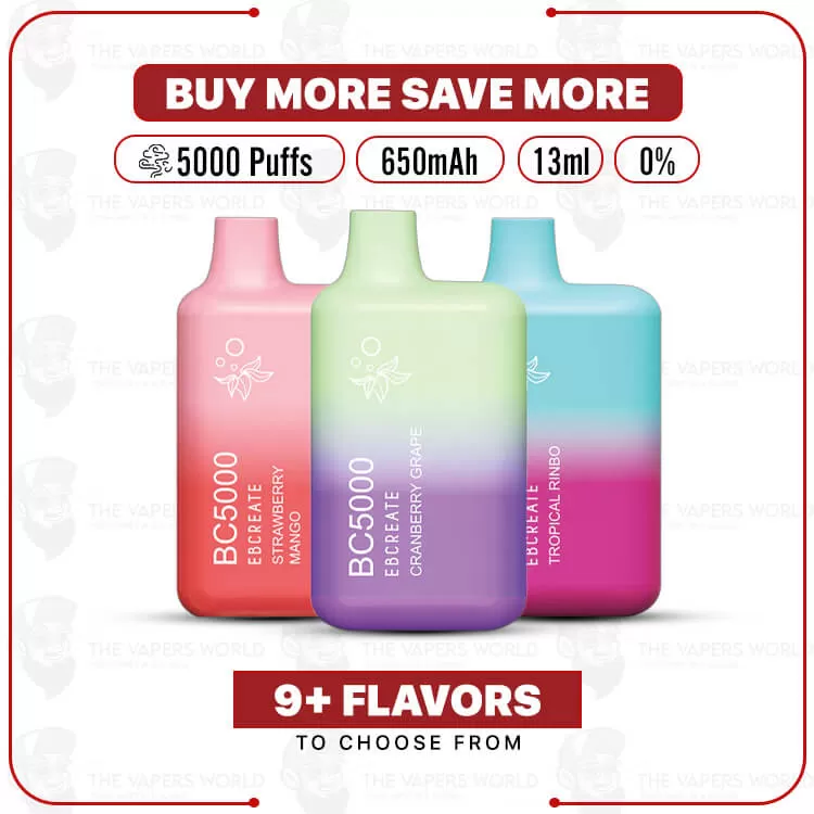 BC5000 Disposable Vape 0-Nic - Thevapersworld