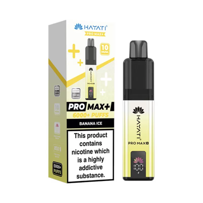 Hayati Pro Max Plus 6000 Puffs 10mg Banana Ice