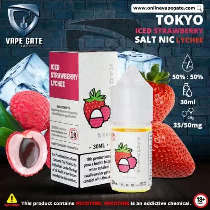 Tokyo Iced Strawberry Lychee Saltnic 30ml - 20 mg / 30 ml