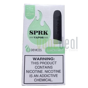 SPRK Disposable Pods 400 Puffs - 2 Pack Devices - Lemon Mint