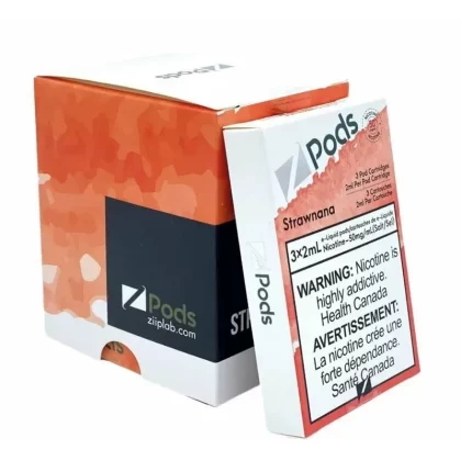 Z pods STLTH Compatible – Strawnana - Nicotine#Supreme Nic Blend - 20 MG with 50 MG Throat HitOntario>Outside Ontario