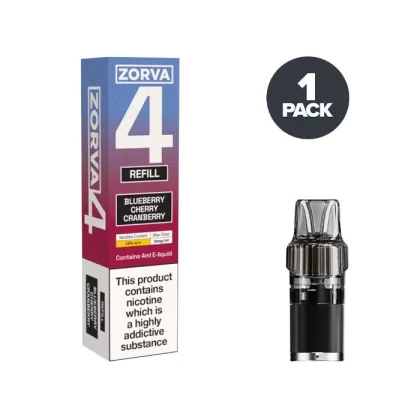 Blueberry Cherry Cranberry Zorva 4 Prefilled Pods - Ecigdepot