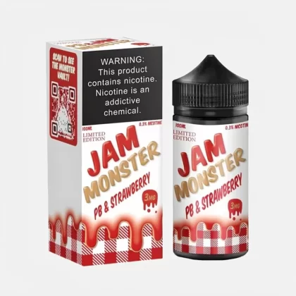 PB And Strawberry – Jam Monster – 100mL Made in USA E-Liquid