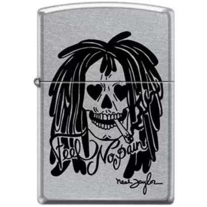 Zippo Lighter – Neal Taylor Feel No Pain Street Chrome