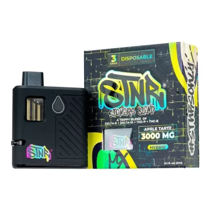 STNR Stoners Blend Vaporizer – 3000mg - Strain#Blackberry Kush>Cherry Pie>Apple Tartz>Grapefruit>Kandyland>Laughing Buddah>Strawberry Melt>Phat Bananas>Blueberry Banana Pancake (C36637)
