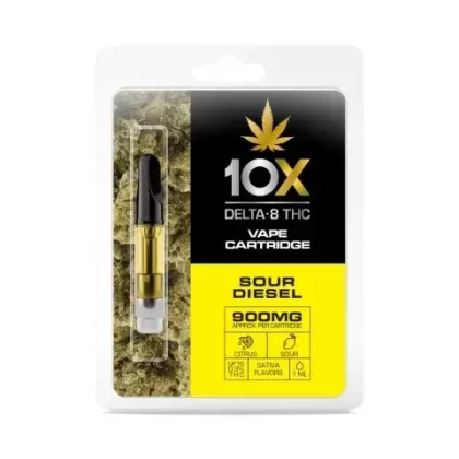 Sour Diesel Cartridge – Delta 8 THC 10X 900mg - Vape Store